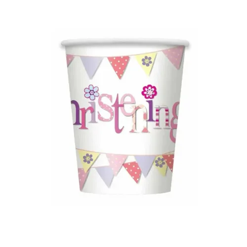 Pink Paper Birthday Party Cups